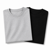 Pack of 2 Essential Heather Grey/Black