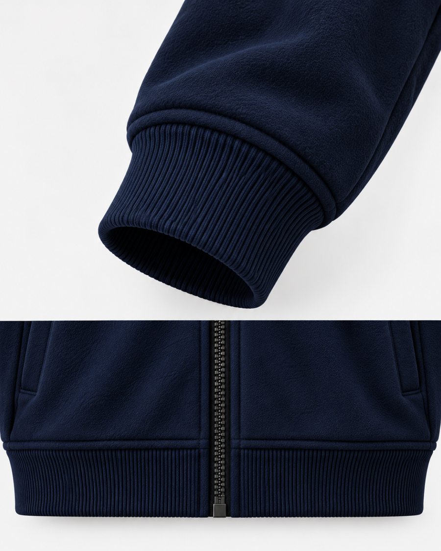 Zipper Fleece - Navy Blue