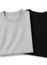 Pack of 2 Essential Heather Grey/Black