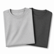 Pack of 2 Essential Heather Grey/Charcoal
