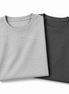 Pack of 2 Essential Heather Grey/Charcoal