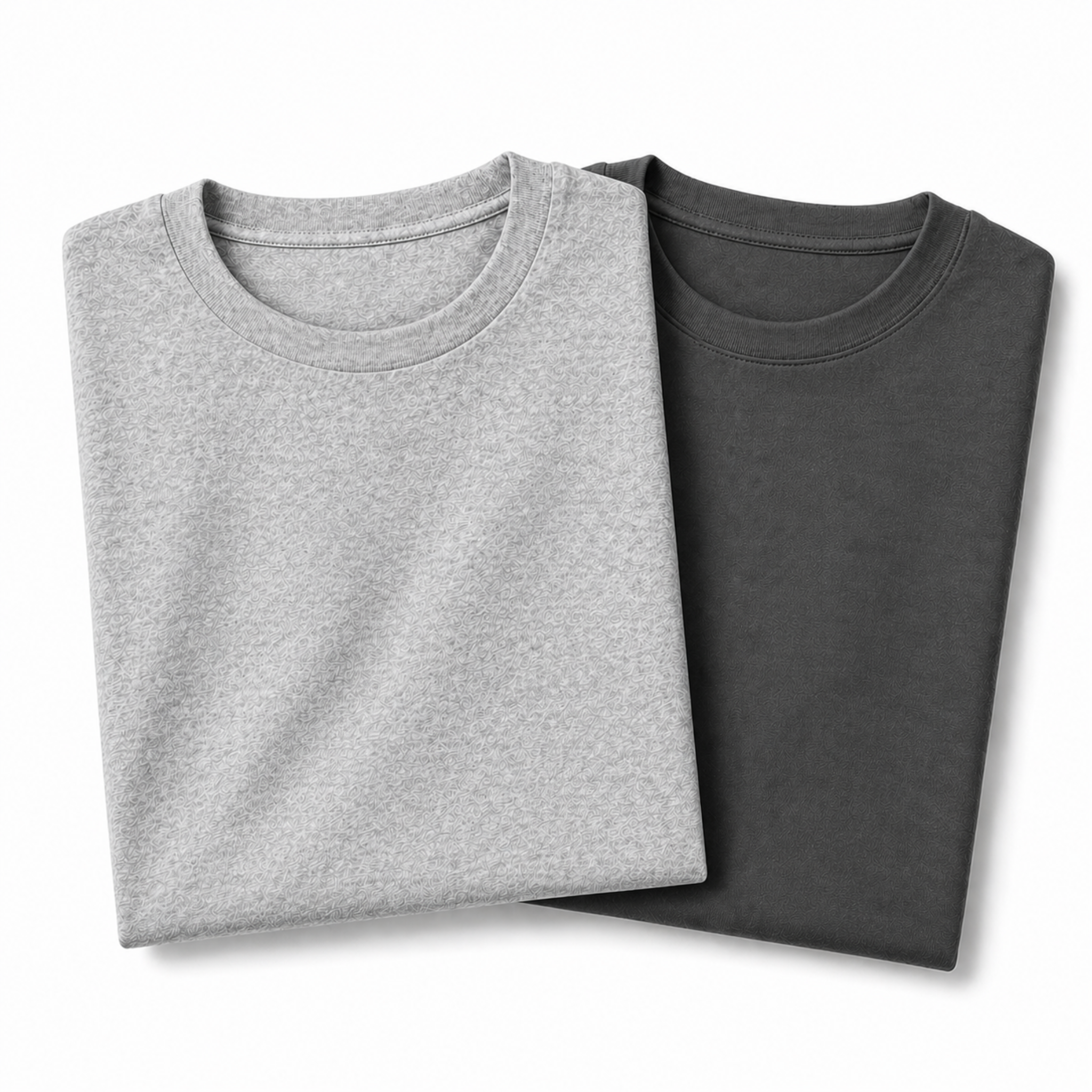 Pack of 2 Essential Heather Grey/Charcoal