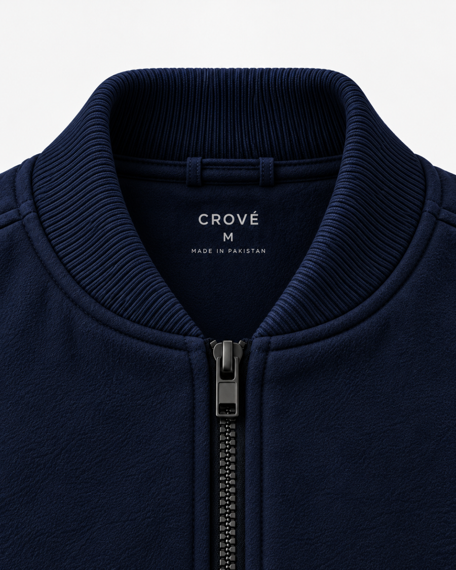 Zipper Fleece - Navy Blue