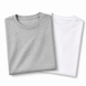 Pack of 2 Essential Heather Grey/White