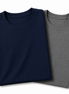 Pack of 2 Essential Charcoal/Navy Blue