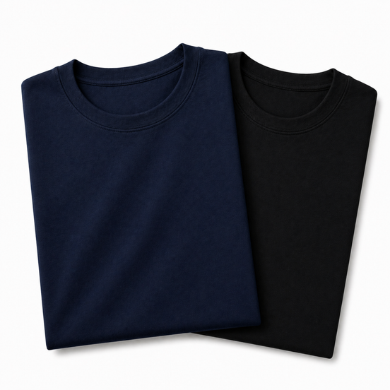 Pack of 2 Essential Navy/Black