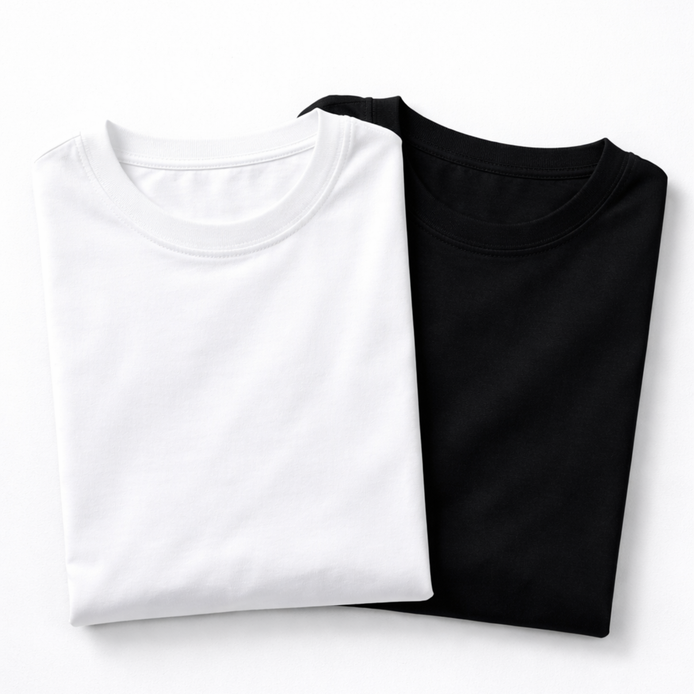 Pack of 2 Essential White/Black