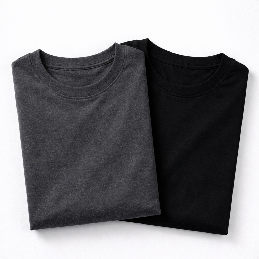 Pack of 2 Essential Charcoal/Black