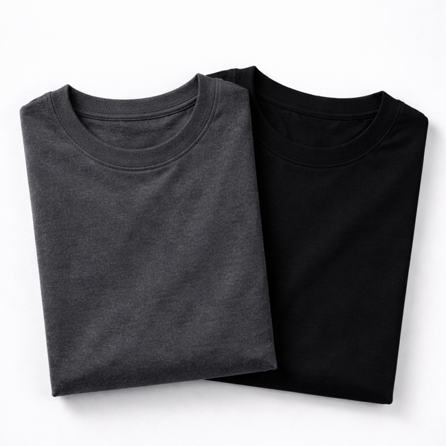 Pack of 2 Essential Charcoal/Black