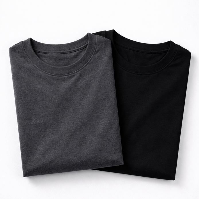 Pack of 2 Essential Charcoal/Black