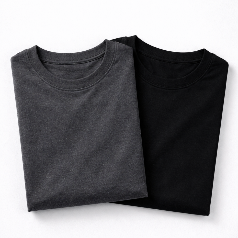 Pack of 2 Essential Charcoal/Black