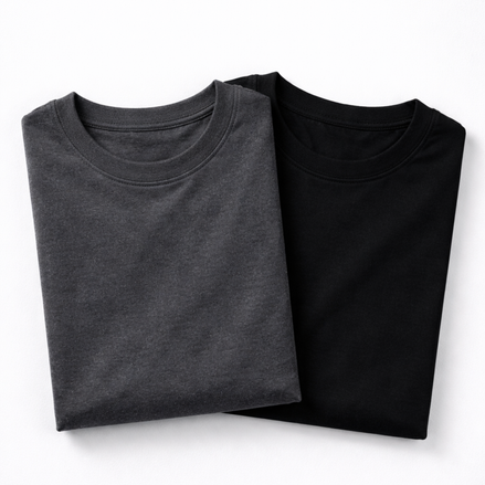 Pack of 2 Essential Charcoal/Black