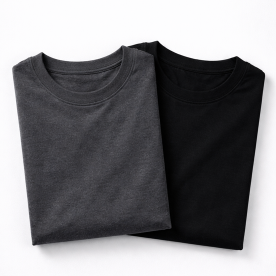Pack of 2 Essential Charcoal/Black