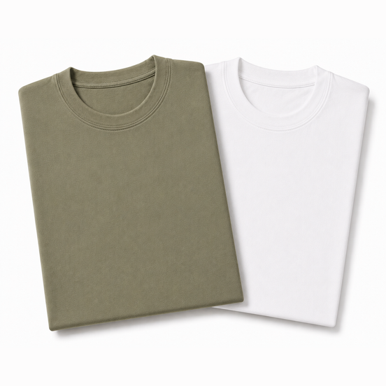 Pack of 2 Essential Sage Green/White