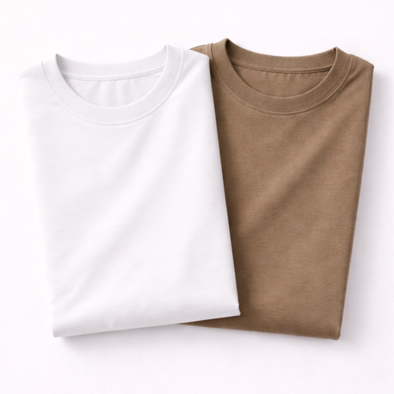 Pack of 2 Essential Stone Beige/White