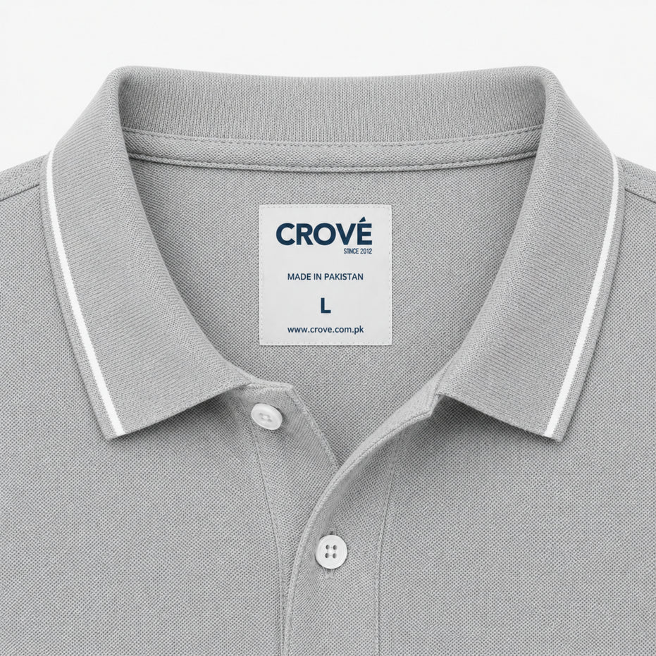 Core Polo – Heather Grey