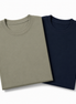 Pack of 2 Essential Sage Green/Navy Blue