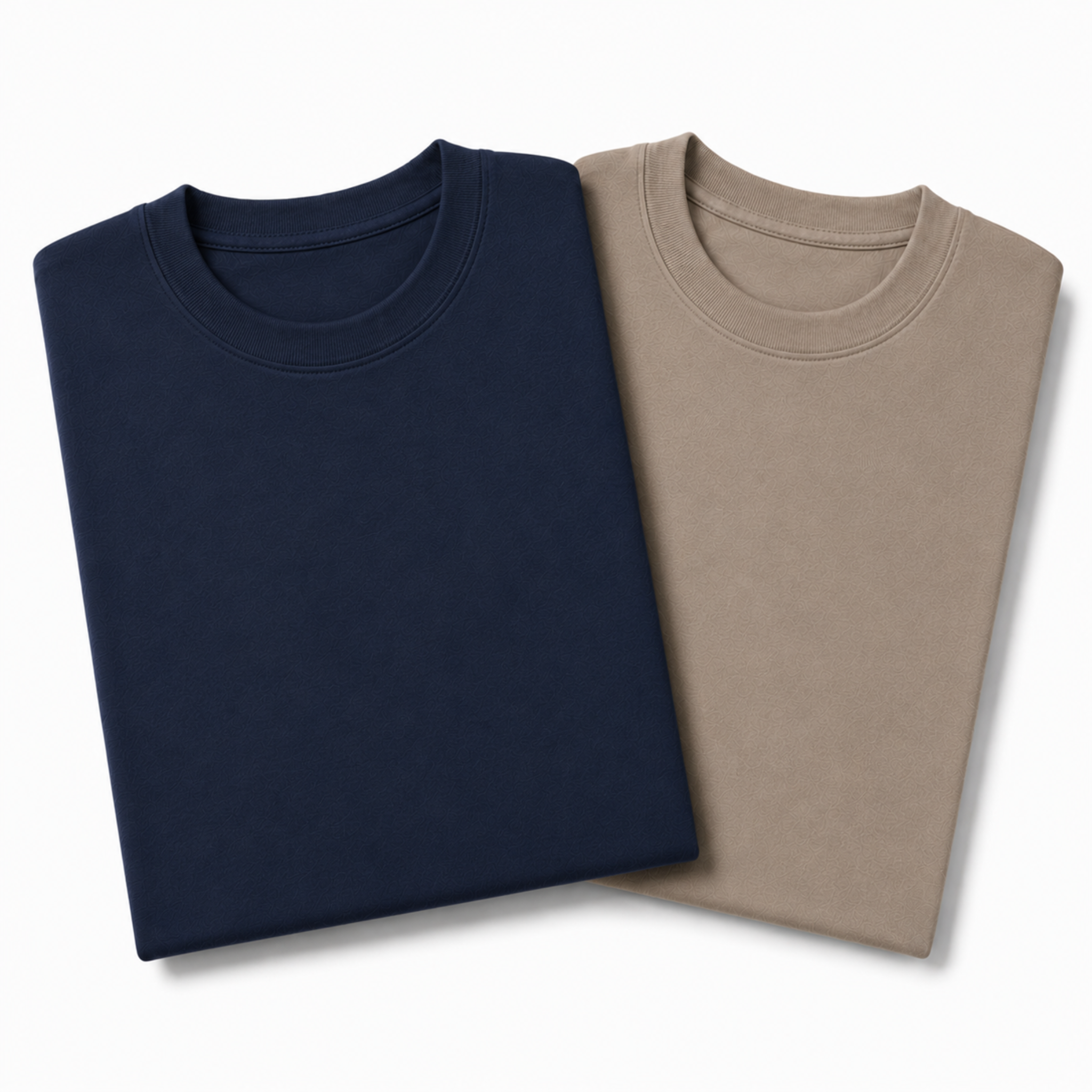 Pack of 2 Essential Navy/Stone Beige