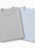 Pack of 2 Essential Icy Blue/Heather Grey