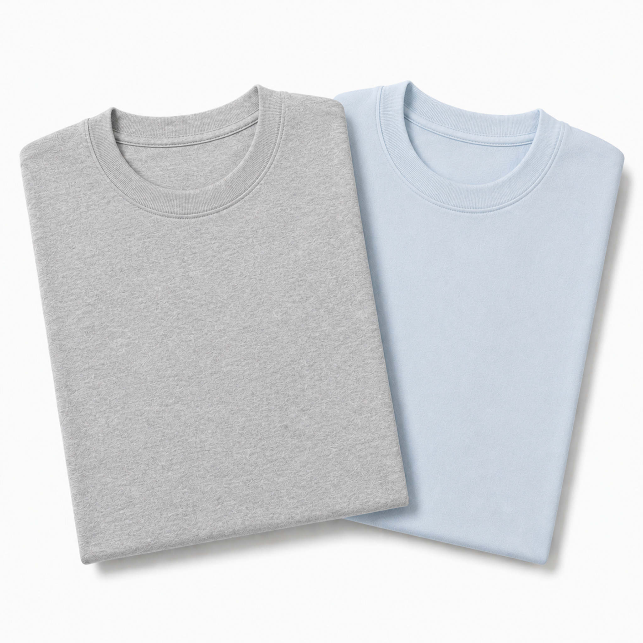 Pack of 2 Essential Icy Blue/Heather Grey