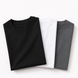 Pack of 3 Essential White/Charcoal/Black