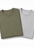 Pack of 2 Essential Sage Green/Heather Grey