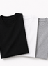 Pack of 3 Essential Black/White/Heather Grey