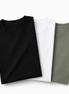 Pack of 3 Essential Black/White/Sage Green