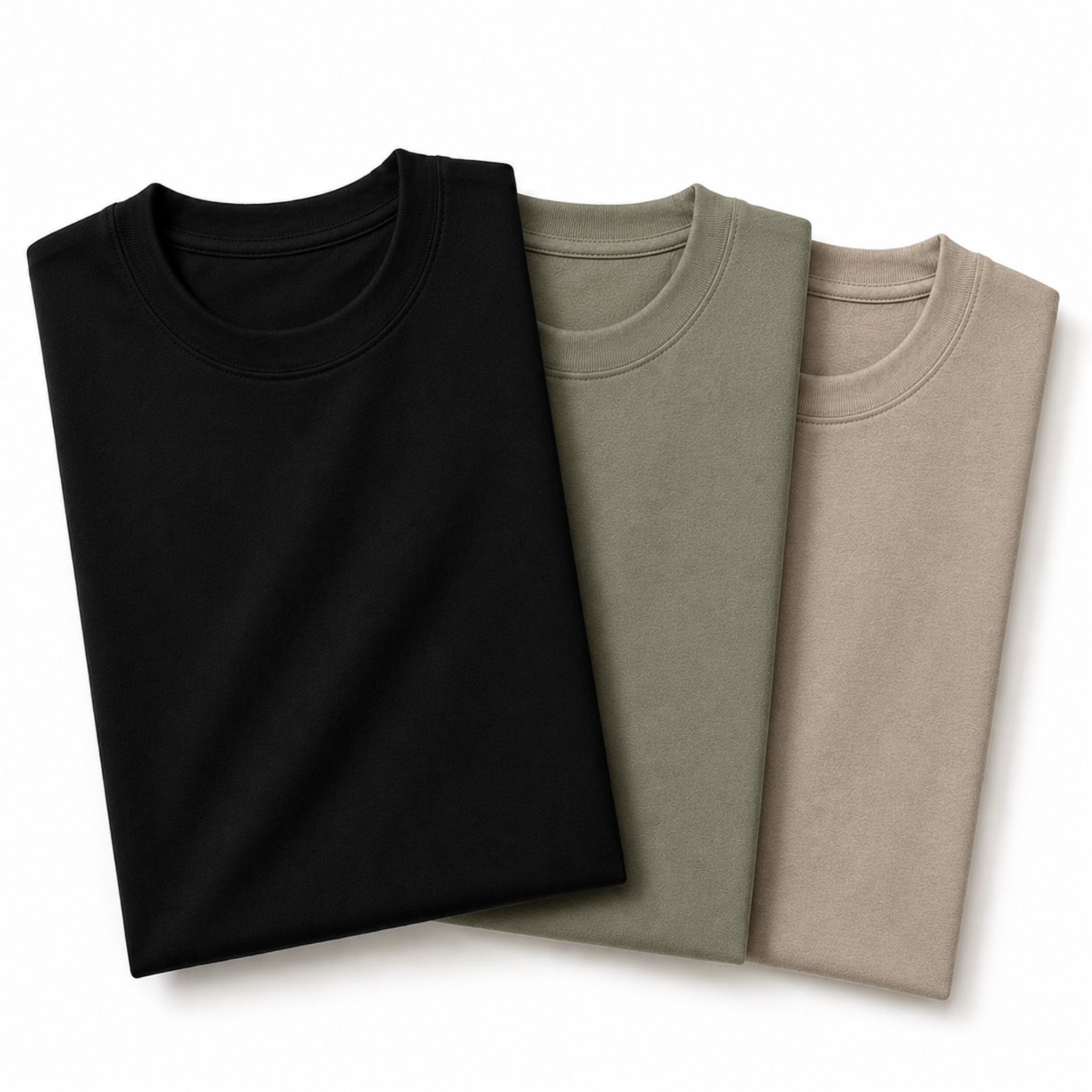 Pack of 3 Essential Black/Sage Green/Stone Beige