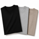 Pack of 3 Essential Black/Heather Grey/Stone Beige