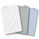 Pack of 3 Essential White/Heather Grey/Icy Blue