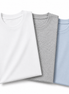 Pack of 3 Essential White/Heather Grey/Icy Blue
