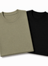 Pack of 2 Essential Sage Green/Black