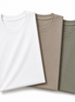 Pack of 3 Essential White/Stone Beige/Sage Green