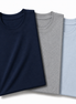 Pack of 3 Essential Navy Blue/Heather Grey/Icy Blue
