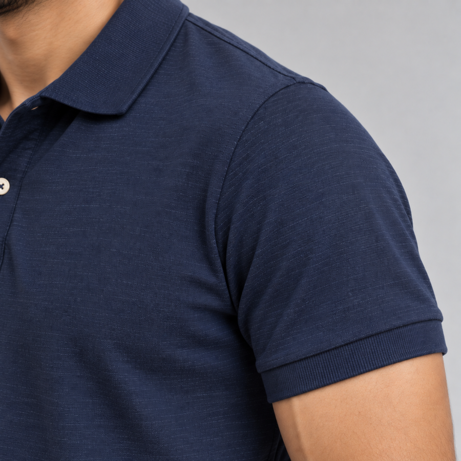 Signature Polo - Ink Denim Blue