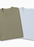 Pack of 2 Essential Sage Green/Icy Blue
