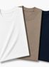 Pack of 3 Essential White/Stone Beige/Navy Blue