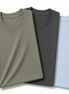 Pack of 3 Essential Sage Green/Charcoal/Icy Blue