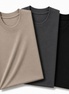 Pack of 3 Essential Stone beige/ Charcoal /Black