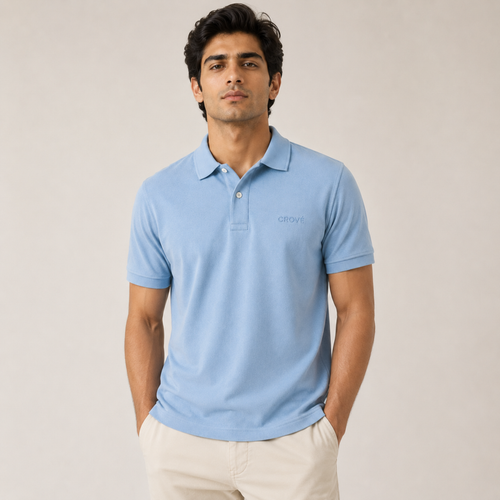 Signature Polo - Dusty Blue