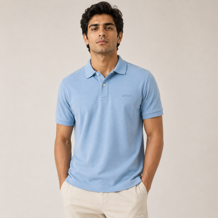 Signature Polo - Dusty Blue