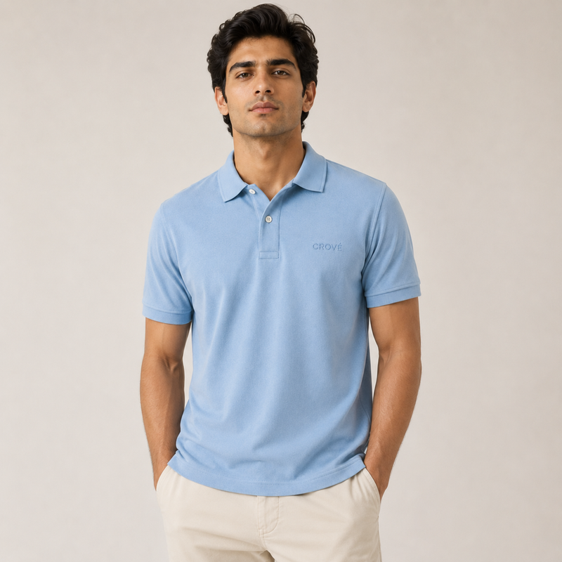 Signature Polo - Dusty Blue