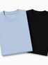 Pack of 2 Essential Icy Blue/Black