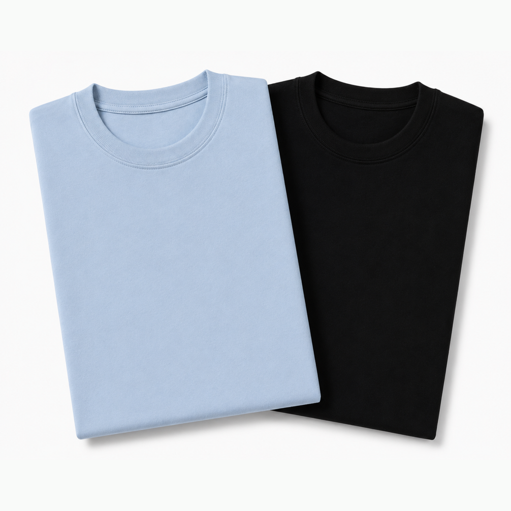 Pack of 2 Essential Icy Blue/Black