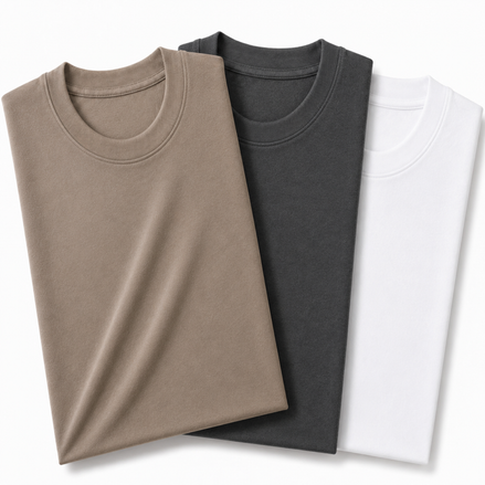 Pack of 3 Essential Stone beige/ Charcoal /White