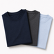 Pack of 3 Essential Navy Blue/Charcoal/ Icy Blue