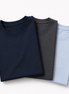 Pack of 3 Essential Navy Blue/Charcoal/ Icy Blue