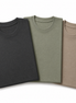 Pack of 3 Essential Charcoal/Sage Green/Stone Beige