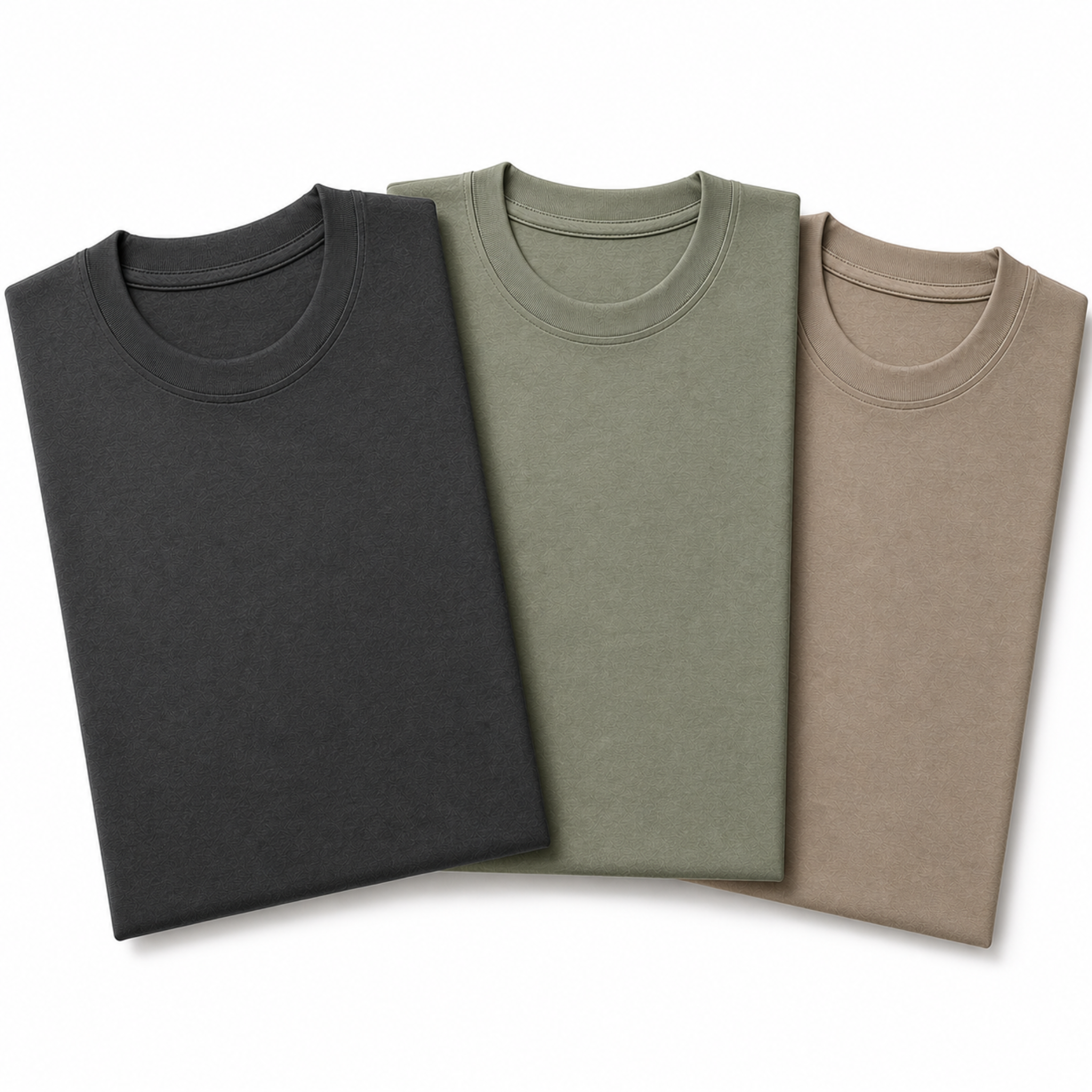 Pack of 3 Essential Charcoal/Sage Green/Stone Beige